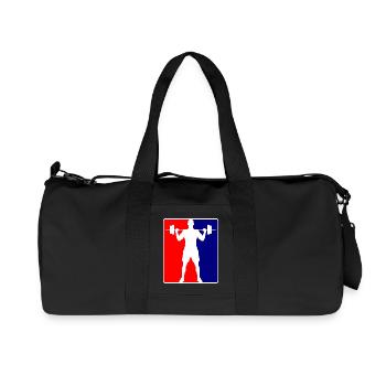 Bodybuilder Fitness-Logo - Recycelte Canvas-Sporttasche von Stanley/Stella - Schwarz - Vorne