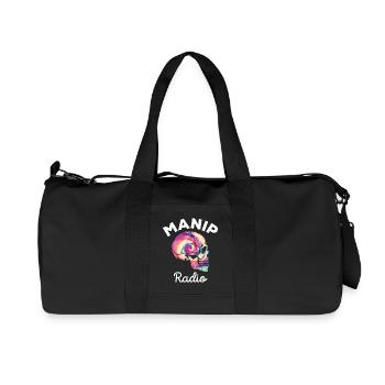 Manip Radio Crâne Tête de mort Radiologie Tie Dye - Sac de sport en toile recyclée Stanley/Stella - noir - Devant