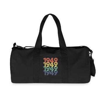 1949 75th Birthday Men Women 75 Years Old Vintage - Recycled Canvas Sports Bag by Stanley/Stella - black - Front