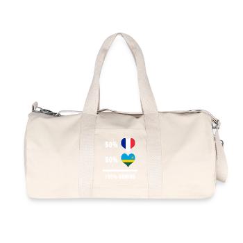 La France et le Rwanda Génie / cadeau - Sac de sport en toile recyclée Stanley/Stella - blanc naturel - Devant