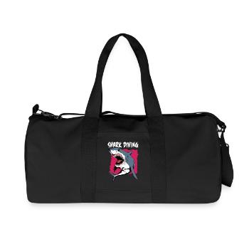 Hai-Tauchen | Hai-Tauchen - Recycelte Canvas-Sporttasche von Stanley/Stella - Schwarz - Vorne