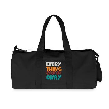 Everything Will Be Okay - Recycled Canvas Sports Bag by Stanley/Stella - black - Front