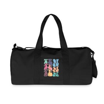 Rétro 10 ans 10e anniversaire Enfants Garçons Filles - Sac de sport en toile recyclée Stanley/Stella - noir - Devant