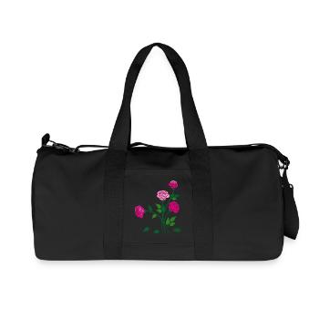 Rosen, Blumen, Garten - Recycelte Canvas-Sporttasche von Stanley/Stella - Schwarz - Vorne
