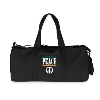 T-shirt rétro Peace Vibes - Sac de sport en toile recyclée Stanley/Stella - noir - Devant