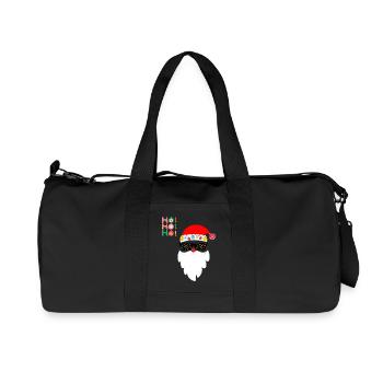 HO HO HO - Recycelte Canvas-Sporttasche von Stanley/Stella - Schwarz - Vorne