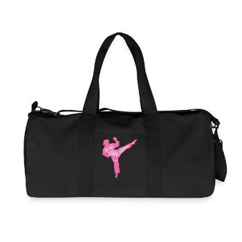 Female karateka - Recycled Canvas Sports Bag by Stanley/Stella - black - Front