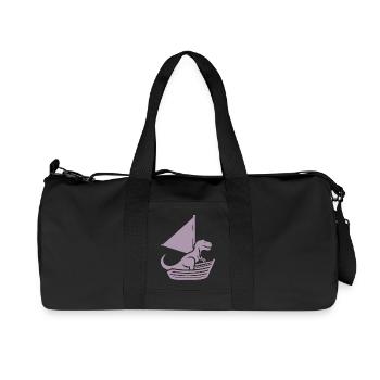 Cooler Sommer Segelboot T-Rex Silhouette - Recycelte Canvas-Sporttasche von Stanley/Stella - Schwarz - Vorne