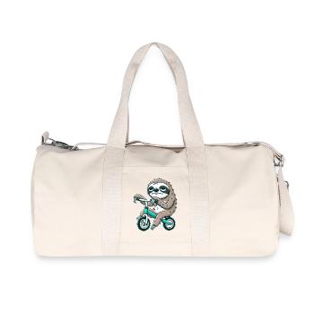Drôle de paresseux en vélo d’équilibre paresseux sur le vélo - Sac de sport en toile recyclée Stanley/Stella - blanc naturel - Devant