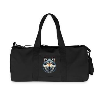 Wolf - Recycelte Canvas-Sporttasche von Stanley/Stella - Schwarz - Vorne