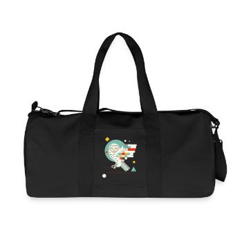 Geometric Owl – Modern Colorful Animal Illustration - Recycled Canvas Sports Bag by Stanley/Stella - black - Front