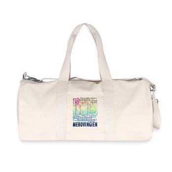 mérovingiens vieux et anciens prénoms bleu - Sac de sport en toile recyclée Stanley/Stella - blanc naturel - Devant