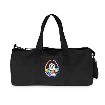 Loutre Aquarelle de Pâques - Sac de sport en toile recyclée Stanley/Stella - noir - Devant