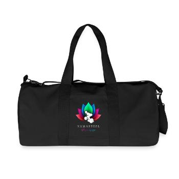 NAMASTEEL: Lifting is my Yoga! - Recycelte Canvas-Sporttasche von Stanley/Stella - Schwarz - Vorne