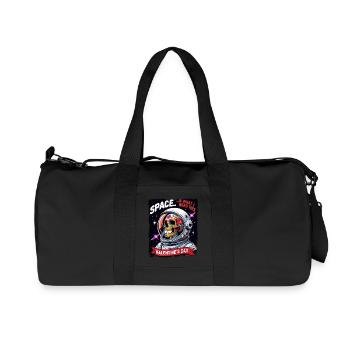 Platz ist das, was ich brauche, dieser Valentinstag-Totenkopf - Recycelte Canvas-Sporttasche von Stanley/Stella - Schwarz - Vorne