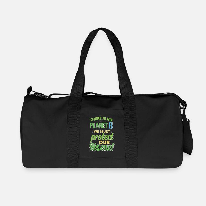 Jour de la Terre - Il n’y a pas de planète B ! - Sac de sport en toile recyclée Stanley/Stella - noir