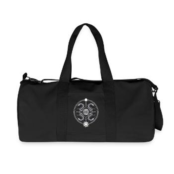 Roue serpentine avec soleil et lune - Sac de sport en toile recyclée Stanley/Stella - noir - Devant