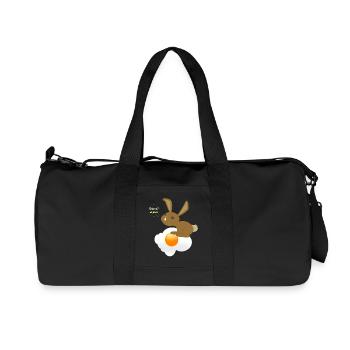 Bunny Easter Egg Egg Egg - Recycled Canvas Sports Bag by Stanley/Stella - black - Front