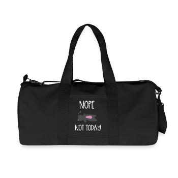 Non, pas aujourd’hui, Pyjama Illustration - Sac de sport en toile recyclée Stanley/Stella - noir - Devant