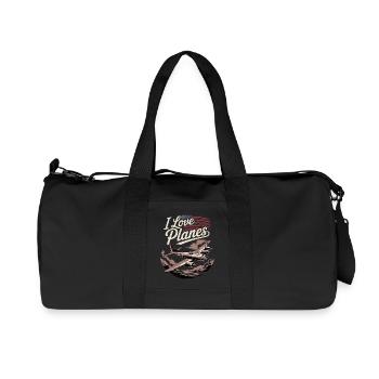 Flying Fortress Tribute B 17 Flying - Recycelte Canvas-Sporttasche von Stanley/Stella - Schwarz - Vorne