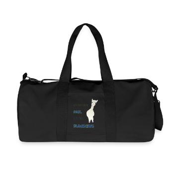 Ich bin nicht dick, ich bin flauschig! - Recycelte Canvas-Sporttasche von Stanley/Stella - Schwarz - Vorne