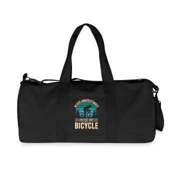 Vintage Cycling Tribute for Bike Enthusiasts - Recycled Canvas Sports Bag by Stanley/Stella - black - Front