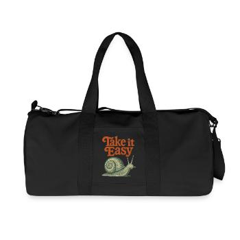Take It Easy Retro Chill Vibes - Recycled Canvas Sports Bag by Stanley/Stella - black - Front