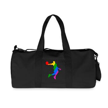 Rainbow Basketball Player - Recycled Canvas Sports Bag by Stanley/Stella - black - Front
