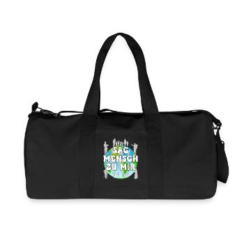 L’humanité mondiale unit la communauté et la diversité - Sac de sport en toile recyclée Stanley/Stella - noir - Devant