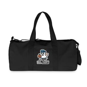 Postman Boo – Spooky Cute Halloween Ghost Delivery - Recycled Canvas Sports Bag by Stanley/Stella - black - Front