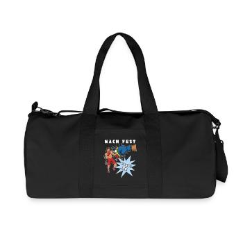 Nach Fest kommt ab (Handwerkerspruch) - Recycelte Canvas-Sporttasche von Stanley/Stella - Schwarz - Vorne