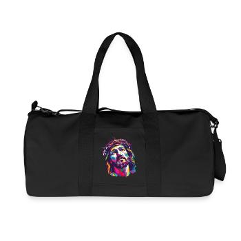 Jesus - Recycelte Canvas-Sporttasche von Stanley/Stella - Schwarz - Vorne