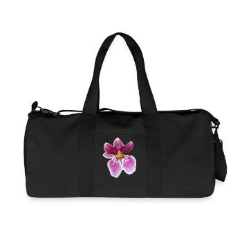 Purpurne Orchideenpracht - Recycelte Canvas-Sporttasche von Stanley/Stella - Schwarz - Vorne