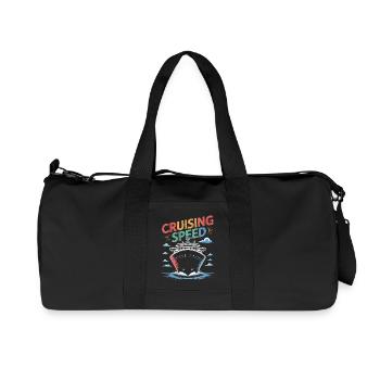 Cruising Speed Cruise Ship Print - Recycled Canvas Sports Bag by Stanley/Stella - black - Front