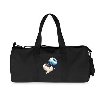 Whipping Cream Hand Mixer Baking Design - Recycled Canvas Sports Bag by Stanley/Stella - black - Front
