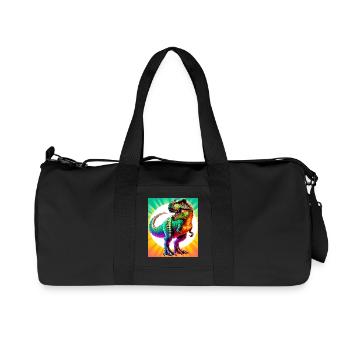 Dinosaurier - Recycelte Canvas-Sporttasche von Stanley/Stella - Schwarz - Vorne