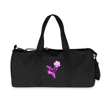 Blumen - Recycelte Canvas-Sporttasche von Stanley/Stella - Schwarz - Vorne