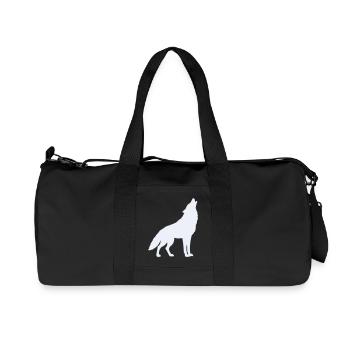 Silhouette de loup au clair de lune - Sac de sport en toile recyclée Stanley/Stella - noir - Devant