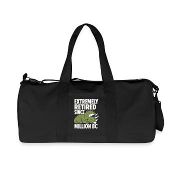 Extremely Retired Triceratops Humor - Recycelte Canvas-Sporttasche von Stanley/Stella - Schwarz - Vorne