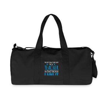 Teacher I like it - Recycelte Canvas-Sporttasche von Stanley/Stella - Schwarz - Vorne