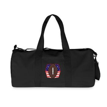 Football américain - Sac de sport en toile recyclée Stanley/Stella - noir - Devant