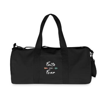 faith over fear - Recycled Canvas Sports Bag by Stanley/Stella - black - Front