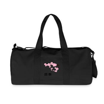 Asie japonaise de fleurs de cerisier du Japon Botanique Cerise - Sac de sport en toile recyclée Stanley/Stella - noir - Devant