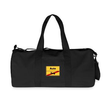 Führerschein Geschenk im Ortsschild Design! - Recycelte Canvas-Sporttasche von Stanley/Stella - Schwarz - Vorne