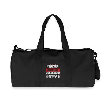 Manager because Superhero is not an job title - Recycled Canvas Sports Bag by Stanley/Stella - black - Front