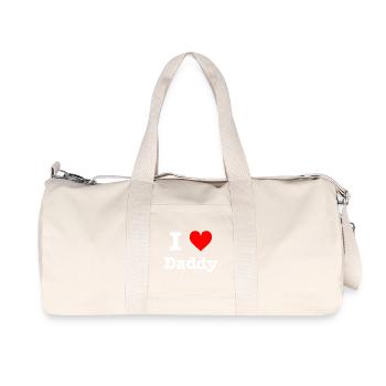I love daddy - Recycled Canvas Sports Bag by Stanley/Stella - natural - Front