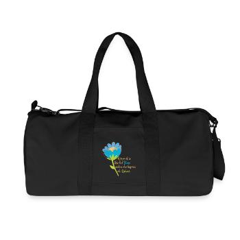 Les fleurs poussent plus lentement que les mauvaises herbes - Sac de sport en toile recyclée Stanley/Stella - noir - Devant