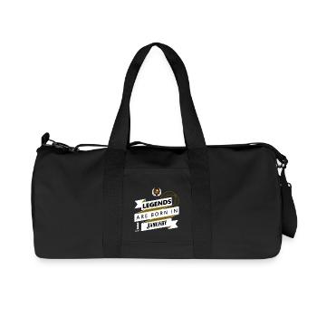 Legends are born in January Legends born - Recycled Canvas Sports Bag by Stanley/Stella - black - Front