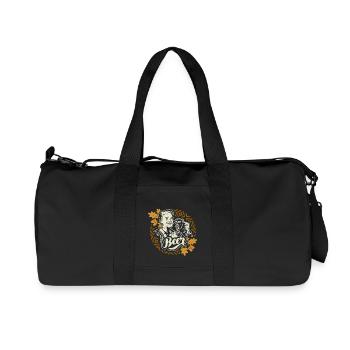 Retro man beer drinker t-shirt - Recycled Canvas Sports Bag by Stanley/Stella - black - Front