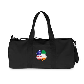 American Irish Clover Leaf Gift - Recycelte Canvas-Sporttasche von Stanley/Stella - Schwarz - Vorne